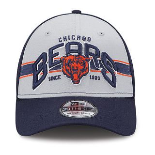 NEW ERA Mens Chicago Bears Tri Band 39THIRTY Flex Cap   Size M/l, Navy