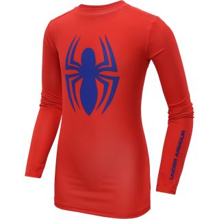 UNDER ARMOUR Boys Alter Ego Spider Man Long Sleeve Shirt   Size: Large,