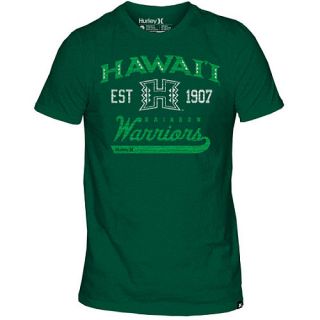HURLEY Mens Hawaii Rainbow Warriors Premium Crew Short Sleeve T Shirt   Size: