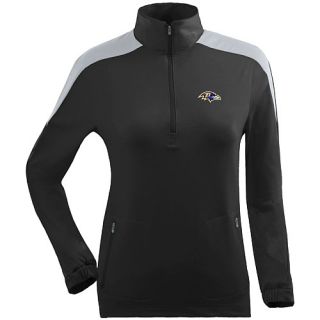 Antigua Womens Baltimore Ravens Succeed Front Fleece Half Zip Pullover   Size: