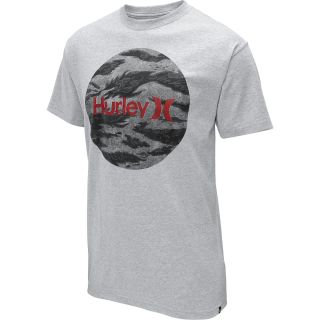 HURLEY Mens Flammo Brand Classic Short Sleeve T Shirt   Size: Large, Heather