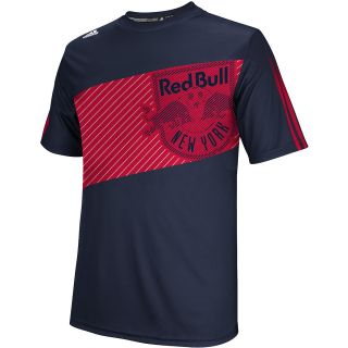 adidas Mens New York Red Bulls Finished Crew Short Sleeve T Shirt   Size: Xl,
