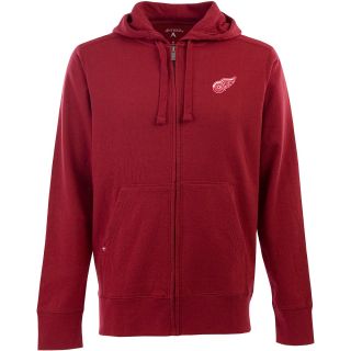 Antigua Mens Detroit Red Wings Fleece Full Zip Hooded Sweatshirt   Size: