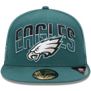 NEW ERA Youth Philadelphia Eagles Draft 59FIFTY Fitted Cap   Size: 6.75, Teal