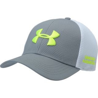 UNDER ARMOUR Mens Classic Mesh Stretch Fit Hat   Size: L/xl, Grey/lime