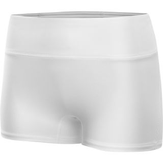 UNDER ARMOUR Womens Authentic Shorty Shorts   Size: Large, White/silver