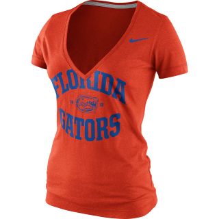 NIKE Womens Florida Gators School Tribute Tri Blend V Neck T Shirt   Size: