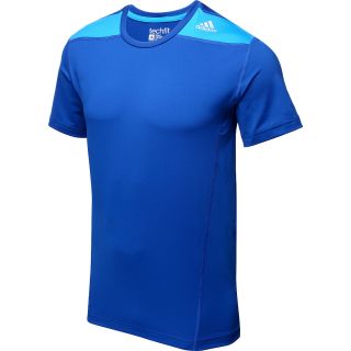 adidas Mens TechFit Fitted Short Sleeve T Shirt   Size: Xl, Royal Blue