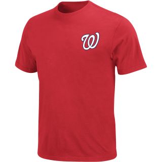 Majestic Mens Washington Nationals Official Wordmark Red Tee   Size: Large,
