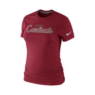 NIKE Womens Arizona Cardinals Script Tri Blend Short Sleeve T Shirt   Size: