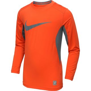 NIKE Boys Core Fitted Swoosh Long Sleeve T Shirt   Size Large, Team