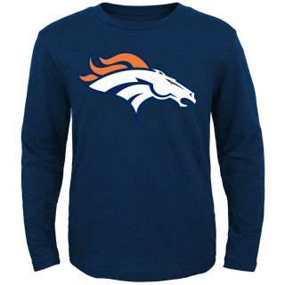 NFL Team Apparel Youth Denver Broncos Team Logo Long Sleeve T Shirt   Size: Xl,