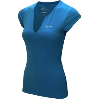 NIKE Womens Pure Short Sleeve Tennis Shirt   Size: XS/Extra Small, Green