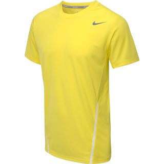 NIKE Mens UV Crew Tennis Shirt   Size: Small, Sonic Yellow/white