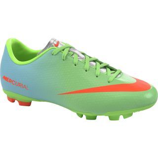 NIKE Kids Mercurial Victory IV FG Soccer Cleats   Size: 1.5, Lime/blue