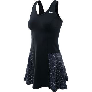 NIKE Womens Serena Oz Open Tennis Dress   Size: Medium, Black/matte Silver