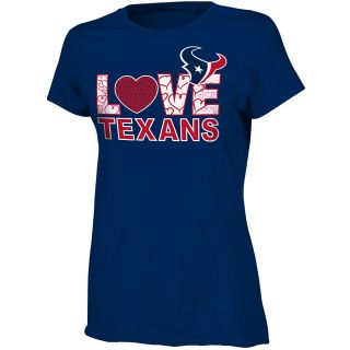 NFL Team Apparel Girls Houston Texans Feel The Love Short Sleeve T Shirt   Size: