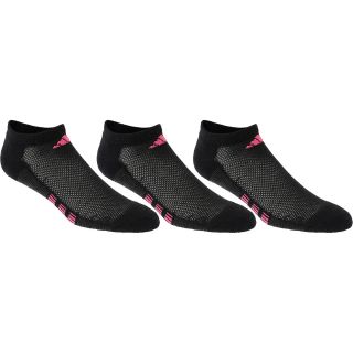 adidas Girls Cushion No Show Socks   3 Pack   Size: Small, Black/purple