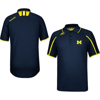 adidas Mens Michigan Wolverines Sideline Team Color Polo Shirt   Size: Medium,