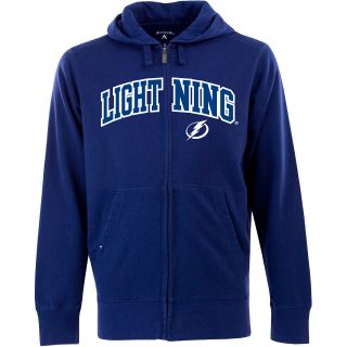 Antigua Mens Tampa Bay Lightning Full Zip Hooded Applique Sweatshirt   Size: