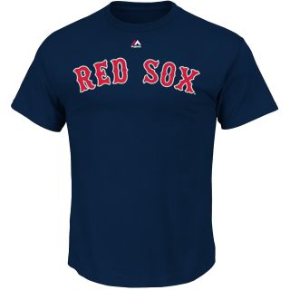 MAJESTIC ATHLETIC Mens Boston Red Sox Dustin Pedroia Player Name And Number T 