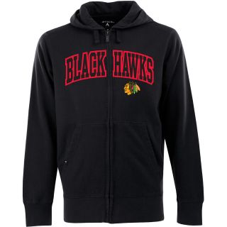 Antigua Mens Chicago Blackhawks Full Zip Hooded Applique Sweatshirt   Size: