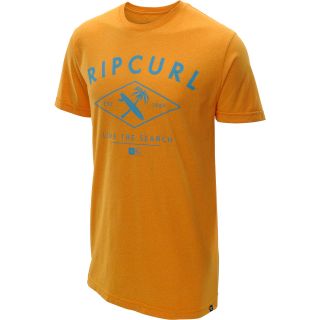RIP CURL Mens Good Days Mock Twist Short Sleeve T Shirt   Size: Medium, Orange