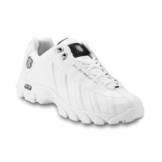 K Swiss ST329 Classic Shoes Mens   Size: 7.5, White/black/silver (097621927601)