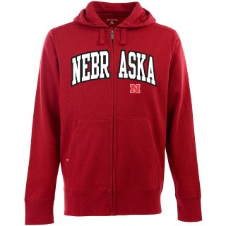 Antigua Mens Nebraska Cornhuskers Full Zip Hooded Applique Sweatshirt   Size: