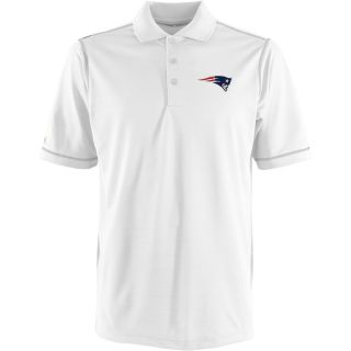 Antigua New England Patriots Mens Icon Polo   Size Large, White/silver (ANT