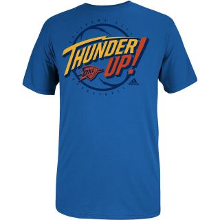 adidas Mens Oklahoma City Thunder Thunder Up Short Sleeve T Shirt   Size:
