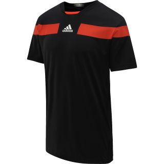 adidas Mens Barricade Short Sleeve T Shirt   Size: Xl, Black/white/red