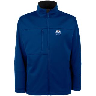 Antigua Mens Edmonton Oilers Traverse Fleece Back Full Zip Jacket   Size: