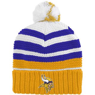 NFL Team Apparel Youth Minnesota Vikings Cuffed Pom Knit Girls Hat   Size: Youth