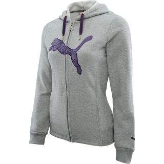 PUMA Womens Hooded Full Zip Track Jacket   Size: Small, Athletic Grey