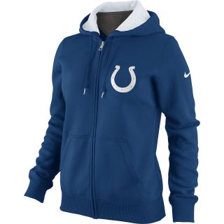 NIKE Womens Indianapolis Colts Tailgater Fleece Full Zip Hoody   Size Large,