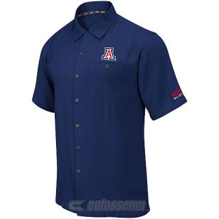 COLOSSEUM Mens Arizona Wildcats Button Up Camp Shirt   Size: Medium, Navy
