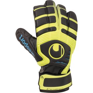 uhlsport Cerberus Soft Soccer Glove   Size: 5, Fluoyellow/cyan (1000335 01 05)