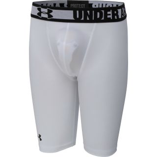 UNDER ARMOUR Boys HeatGear Sonic Fitted 7 inch Shorts   Size: Xl, White/steel