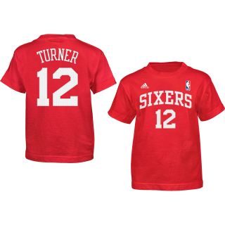 adidas Youth Philadelphia 76ers Evan Turner #12 Name and Number Short Sleeve T 