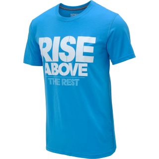 adidas Mens Rise Above The Rest Short Sleeve T Shirt   Size: Large, Solar Blue