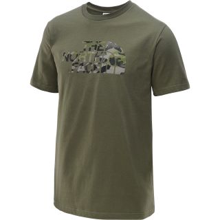 THE NORTH FACE Mens Water Camo Short Sleeve T Shirt   Size Large, Olive Green