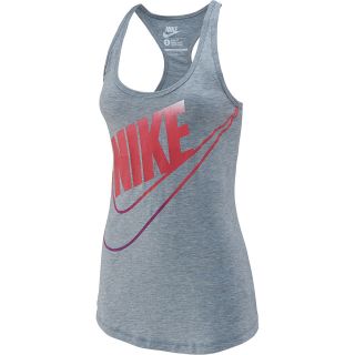 NIKE Womens Futura Fade Loose Tank   Size Medium, Grey Heather/grey