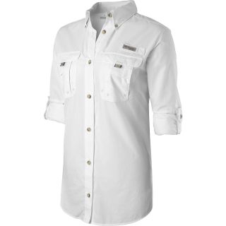 COLUMBIA Womens Bahama Long Sleeve Shirt   Size: Medium, White