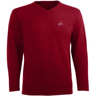 Antigua Mens St. Louis Cardinals Ambassador Knit V Neck Sweater   Size: