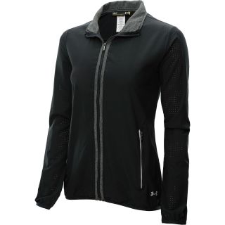 UNDER ARMOUR Womens Stunner Running Jacket   Size Large, Black/reflective