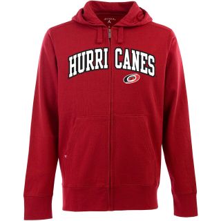 Antigua Mens Carolina Hurricanes Full Zip Hooded Applique Sweatshirt   Size: