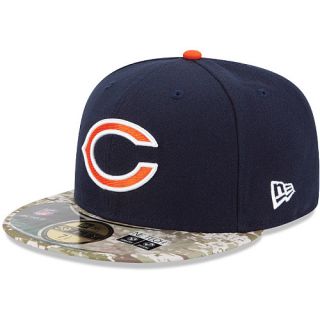 NEW ERA Mens Chicago Bears Salute To Service Camo 59FIFTY Fitted Cap   Size 7.