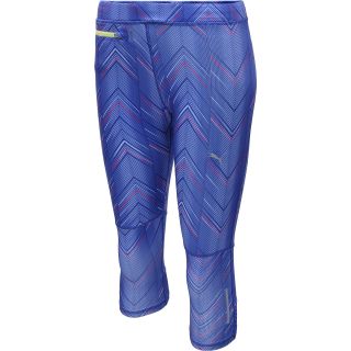 PUMA Womens Graphic 3/4 Running Tights   Size: Large, Spectrum Blue