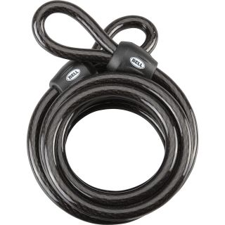 Bell 7x12mm Braided Cable Lock, Silver/black